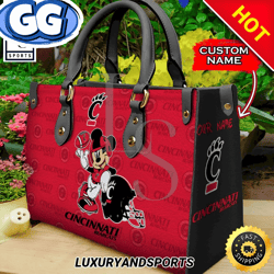NCAA Cincinnati Bearcats Mickey Custom Name Leather Bag