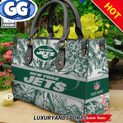 New York Jets NFL Pro Football Leather Handbag