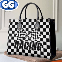 Racing the Finish Line Leather Bag