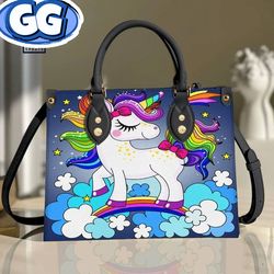 Unicorn Rainbow Leather Bag