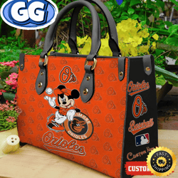 Baltimore Orioles Mickey Women Leather Hand Bag