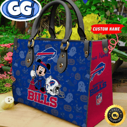 Buffalo Bills NFL Minnie Halloween Women Leather Hand Bag
