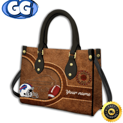 Buffalo Bills-Custom Name NFL Leather Bag