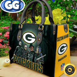 Green Bay Packers NFL Halloween Women Leather Hand Bag, 34