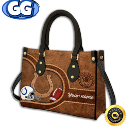 Indianapolis Colts-Custom Name NFL Leather Bag, 52