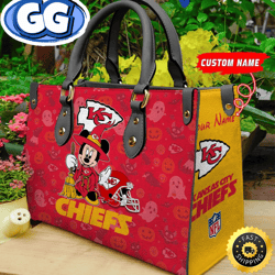 Kansas City Chiefs NFL Minnie Halloween Women Leather Hand Bag, 61