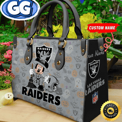 Las Vegas Raiders NFL Minnie Halloween Women Leather Hand Bag, 73