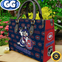Montreal Canadiens NHL Mickey Women Leather Hand Bag, 161
