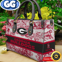 NCAA Georgia Bulldogs Women Leather Hand Bag, 201