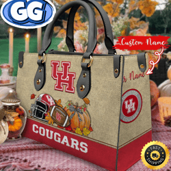 NCAA Houston Cougars Autumn Women Leather Bag, 205