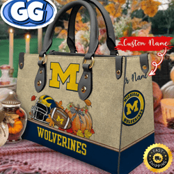 NCAA Michigan Wolverines Autumn Women Leather Bag, 227