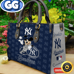 New York Yankees Mickey Women Leather Hand Bag, 345