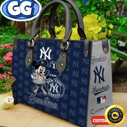 New York Yankees Minnie Women Leather Hand Bag, 346