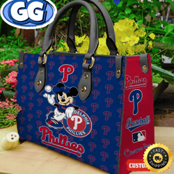 Philadelphia Phillies Mickey Women Leather Hand Bag, 435