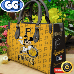 Pittsburgh Pirates Minnie Women Leather Hand Bag, 444
