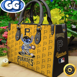 Pittsburgh Pirates Stitch Women Leather Hand Bag, 446