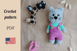 Crochet Pattern Kitten with Sausages