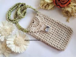 crossbody cellphone bag crochet pattern