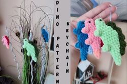 Crochet Pattern Dinosaur Keychain