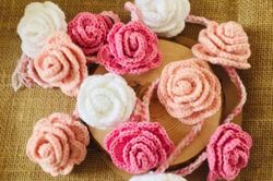Crochet Rose Bunting Applique pdf