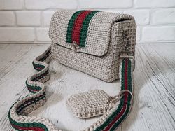 Crochet Pattern Bag with Stripes PDF