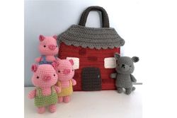Crochet Three Little Pigs Playset Patter