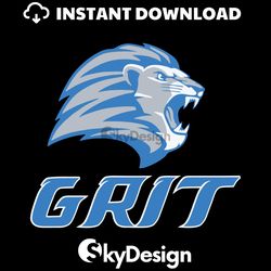Retro Lion Mascot Roar Grit SVG
