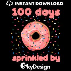 Retro 100 Days Sprinkled By PNG