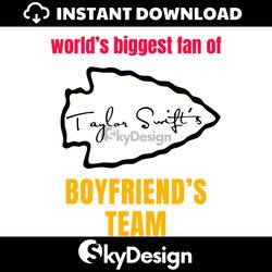 Worlds Biggest Fan of Taylor Swifts Boyfriends Team SVG