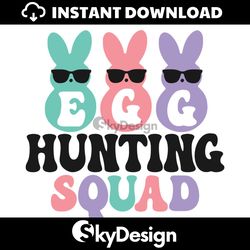 Retro Egg Hunting Squad SVG