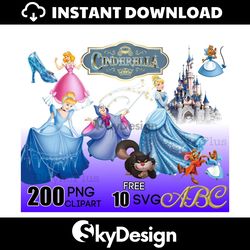 Cinderella Disney Movie Bundle PNG