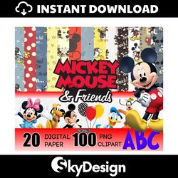 100 Mickey Mouse And Friends Bundle PNG