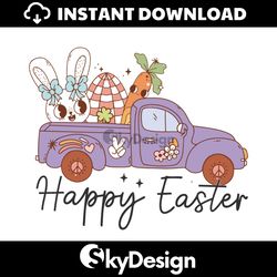 Happy Easter Bunny Easter Truck SVG