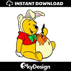 Funny Winnie The Pooh Easter Eggs SVG