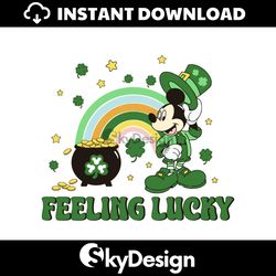 Mickey Feeling Lucky St Patricks Day SVG