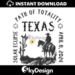 Path Of Totality Texas Solar Eclipse PNG