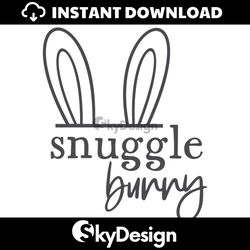 Retro Happy Easter Snuggle Bunny SVG