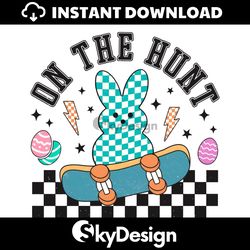 Retro On The Hunt Easter Bunny PNG