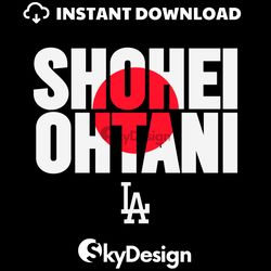 MLB Shohei Ohtani Los Angeles Dodgers Player SVG