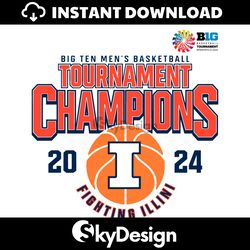 Big Ten Mens Basketball Tournament Champions Illinois SVG