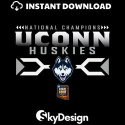 NCAA UConn Huskies National Champions SVG