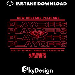 New Orleans Pelicans 2024 NBA Playoffs SVG
