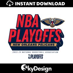 2024 NBA Playoffs New Orleans Pelicans Logo SVG