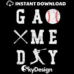 Retro Game Day Baseball Vibes SVG