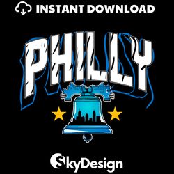 Retro Philly Baseball Skyline Bell SVG