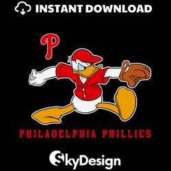 Disney Donald Philadelphia Phillies Baseball SVG