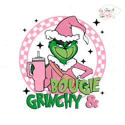 Pink Bougie and Grinchy Stanley SVG