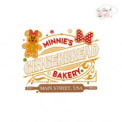 Minnies Gingerbread Bakery Disney Christmas Svg