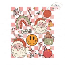 Merry Christmas Santa Smiley Face SVG