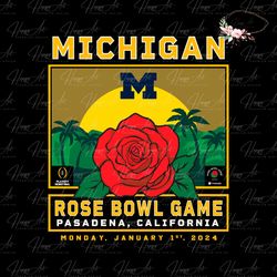 Michigan Wolverines Playoff Rose Bowl Game SVG